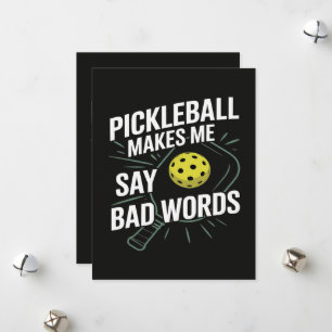 Lustiges Pickleball bringt mich dazu, schlechte Wö Feiertagskarte