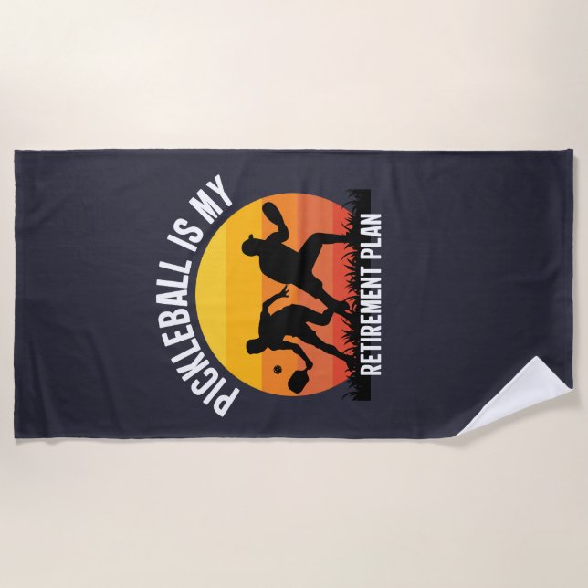 lustiges Pickleball Fleece Blanket Strandtuch (Vorderseite)