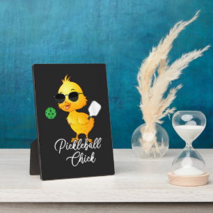 Lustiges Pickleball-Huhn Pickleball Fotoplatte