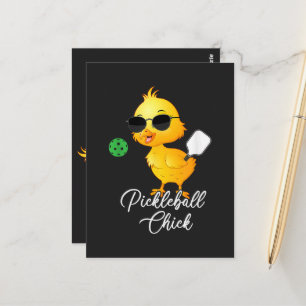 Lustiges Pickleball-Huhn Pickleball Postkarte