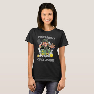 Lustiges Pickleball Küchen Kommando Maskottchen T-Shirt