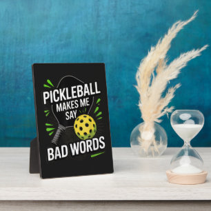 Lustiges Pickleball lässt mich Schimpfwörter sagen Fotoplatte