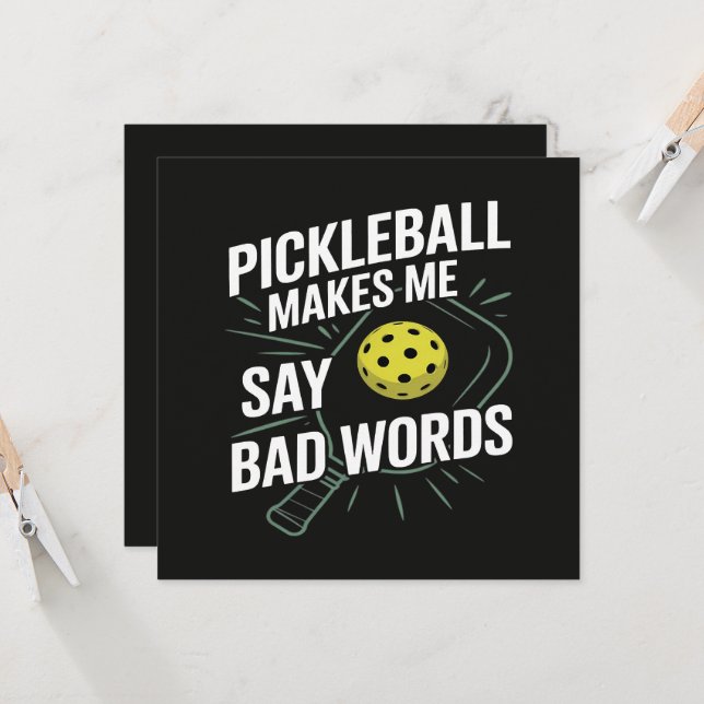 Lustiges Pickleball Lässt Mich Schlechte Wörter Sa (Vorderseite/Rückseite Beispiel)