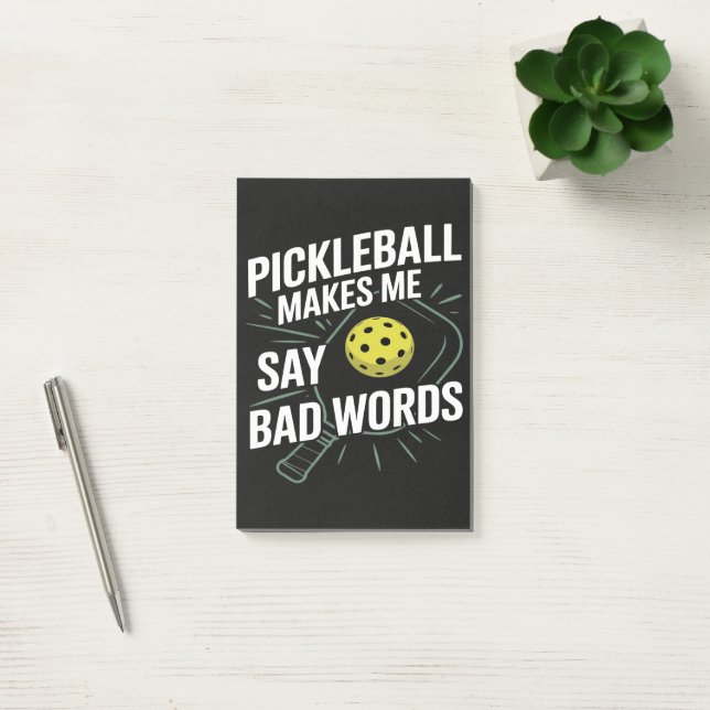Lustiges Pickleball Lässt Mich Schlechte Wörter Sa Post-it Klebezettel (Büro)