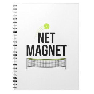 Lustiges Pickleball-Netz-Magnet-Notizbuch Notizblock