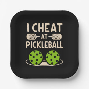 Lustiges Pickleball Pappteller