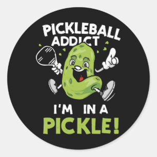 Lustiges-Pickleball Runder Aufkleber