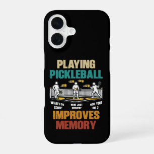 Lustiges Pickleball-Spielen Verbessert Gedächtnis- iPhone 16 Hülle