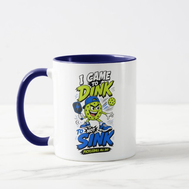 Lustiges Pickleball-Spieler-Design Tasse (Links)