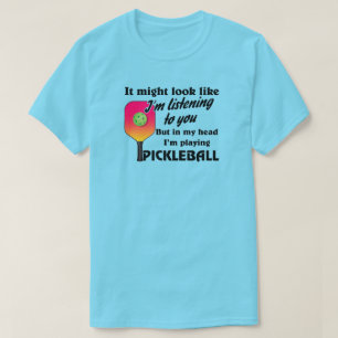 Lustiges Pickleball-T-Shirt mit Paddle und Ball T-Shirt