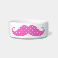 Lustiges Pink-Girly Tupfen-Schnurrbart