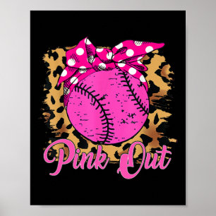 Lustiges Pink Out Brustkrebs-Bewusstsein Pink Ribb Poster
