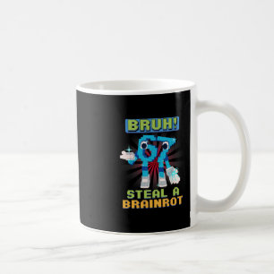 Lustiges Pixel-Meme Bruh 67 Stiehl ein Brainrot  Kaffeetasse
