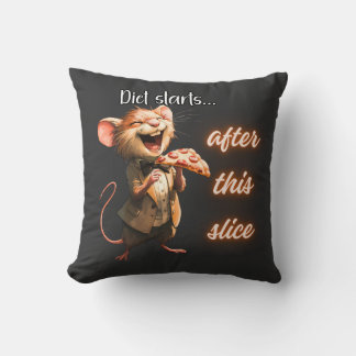 Lustiges Pizza-Diät-Maus-Design Kissen
