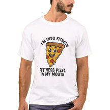 Lustiges Pizza-Fitness-T-Shirt – „Ich bin in Form,