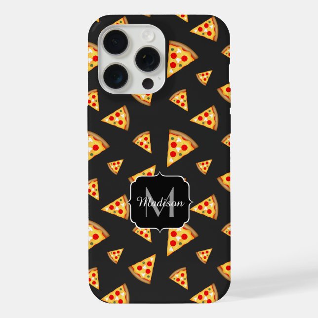 Lustiges Pizza-Scheiben-Muster mit individuellem M iPhone Hülle (Rückseite)