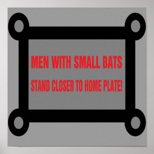 Lustiges Plakat für Restrooms und Stangen