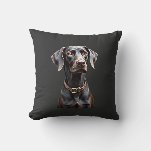 Lustiges Pointer-Shirt Pointer-Mutter-Vater-Hunde- Kissen (Vorderseite)