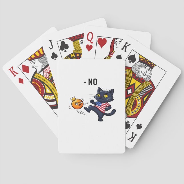 Lustiges politisches Meme ohne Katze Spielkarten (Rückseite)