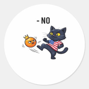Lustiges politisches Meme ohne Katzen-Design Runder Aufkleber