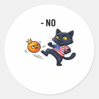 Lustiges politisches Meme ohne Katzen-Design Runder Aufkleber