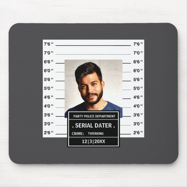 Lustiges Polizeifoto Ster  Mousepad (Vorne)