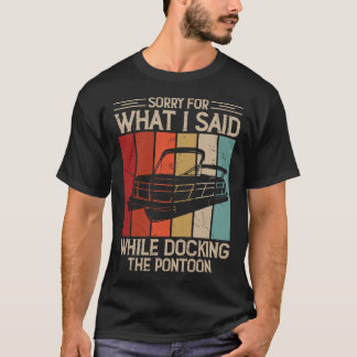 Lustiges Ponton-Anlegender-Boots-Shirt T-Shirt
