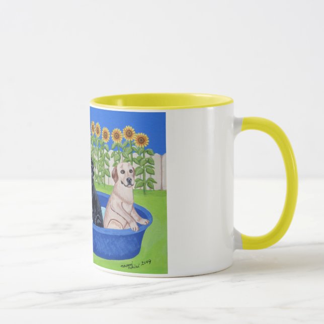 Lustiges Pool-Party Labradors Tasse (Rechts)