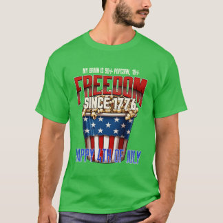 Lustiges Popcorn 4. Juli-Shirt vintage T-Shirt