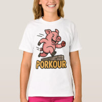 Lustiges Porkour-Schwein – Parkour-Parodie-Shirt