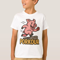 Lustiges Porkour-Schwein – Parkour-Parodie-Shirt