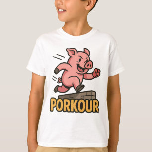 Lustiges Porkour-Schwein – Parkour-Parodie-Shirt T-Shirt
