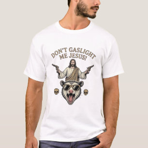 Lustiges Possum Jesus Vintage Gravur Shirt Design_