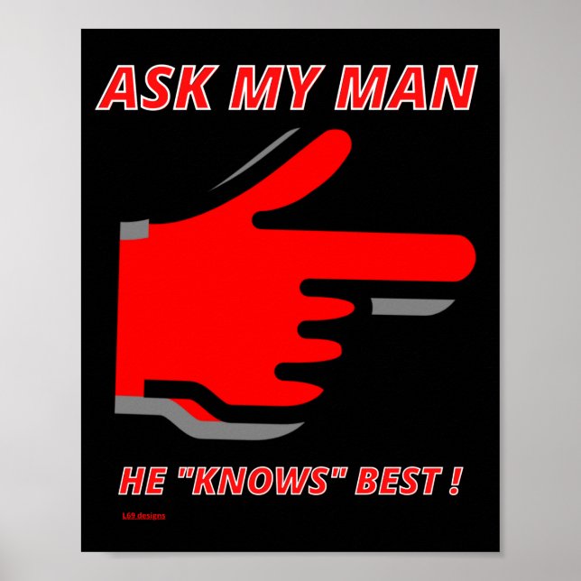 lustiges Poster "FRAG MY." (Vorne)