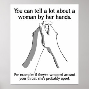 Lustiges Poster Frauenhände