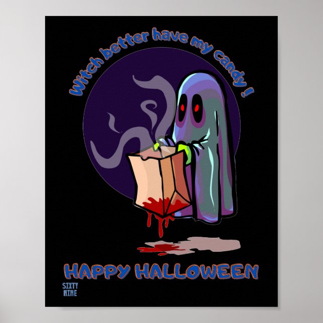 lustiges Poster "HAPPY HALLOWEEN 2" (Vorne)