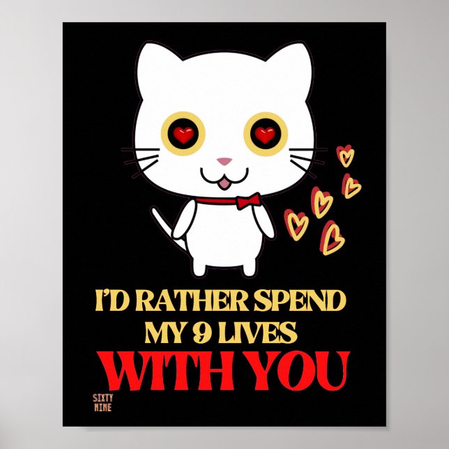 lustiges Poster "NIEDLICH CAT" (Vorne)