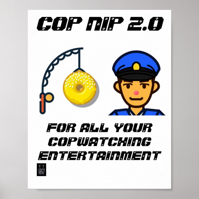 lustiges Poster "POLIZIST NIP 2.0" (Vorne)