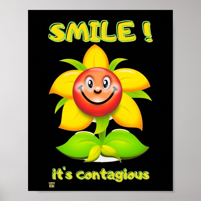 lustiges Poster "SMILE" (Vorne)