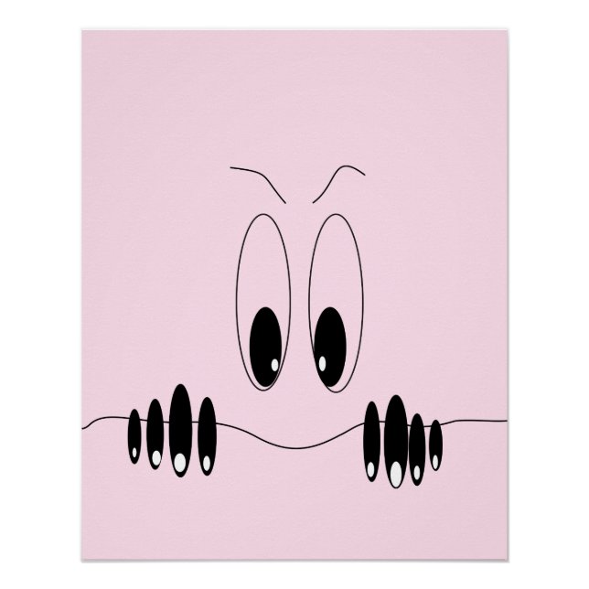 Lustiges Poster Spielerische Neugier Augen - Benut (Vorderseite)