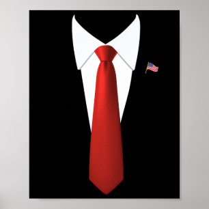 Lustiges Präsident Trump Anzug Faules Halloween Ko Poster