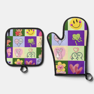 lustiges Produkt Ofenhandschuh & Topflappen-Set