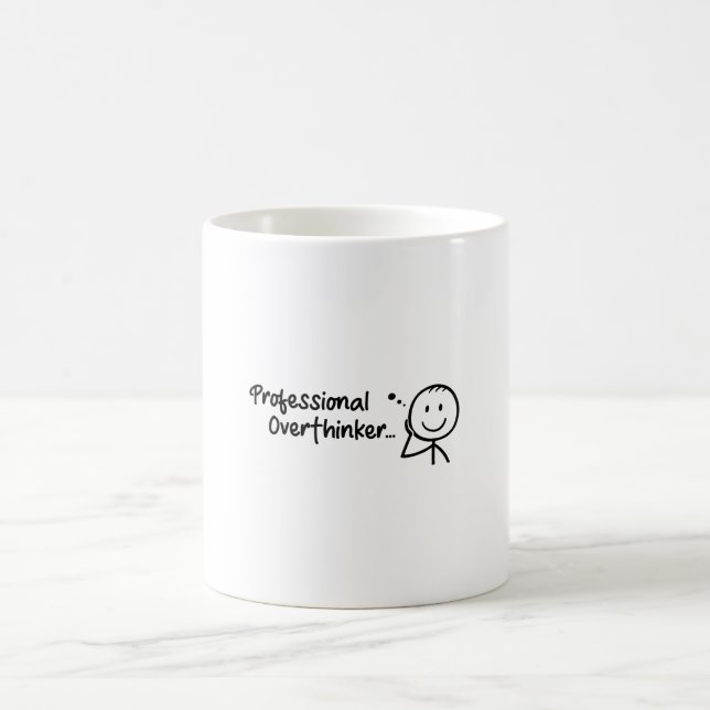 Lustiges Profi-Überdenker-Tassendesign Kaffeetasse (Mittel)