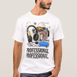 Lustiges Profi-WFH-Meeting-Grafik-T-Shirt T-Shirt