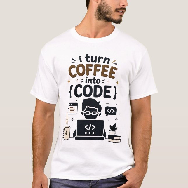 Lustiges Programmierer-Design T-Shirt (Vorderseite)