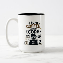 Lustiges Programmierer-Design Zweifarbige Tasse