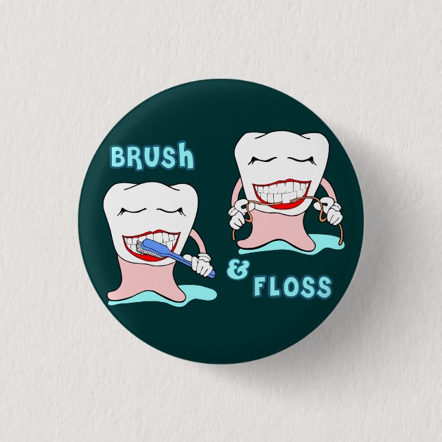 Lustiges Prosthodontist Kleid Button (Vorderseite)