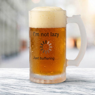 Lustiges Puffer-Zitat - Männerhöhle / Heimbar Mattglas Bierglas