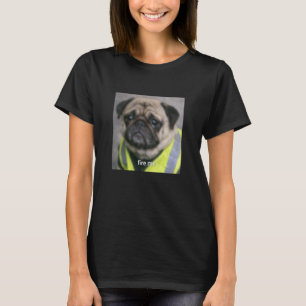 Lustiges Pug-Gesicht Arbeit Meme Humor Unschärfe F T-Shirt
