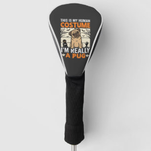 Lustiges Pug Halloween Kostüm Design für Menschen Golf Headcover